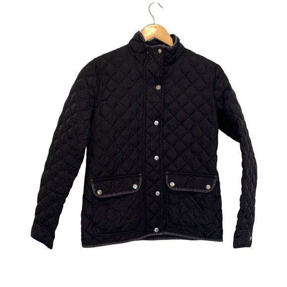 J.Crew Womens Quilted Black Jacket Size XS - Picture 1 of 8